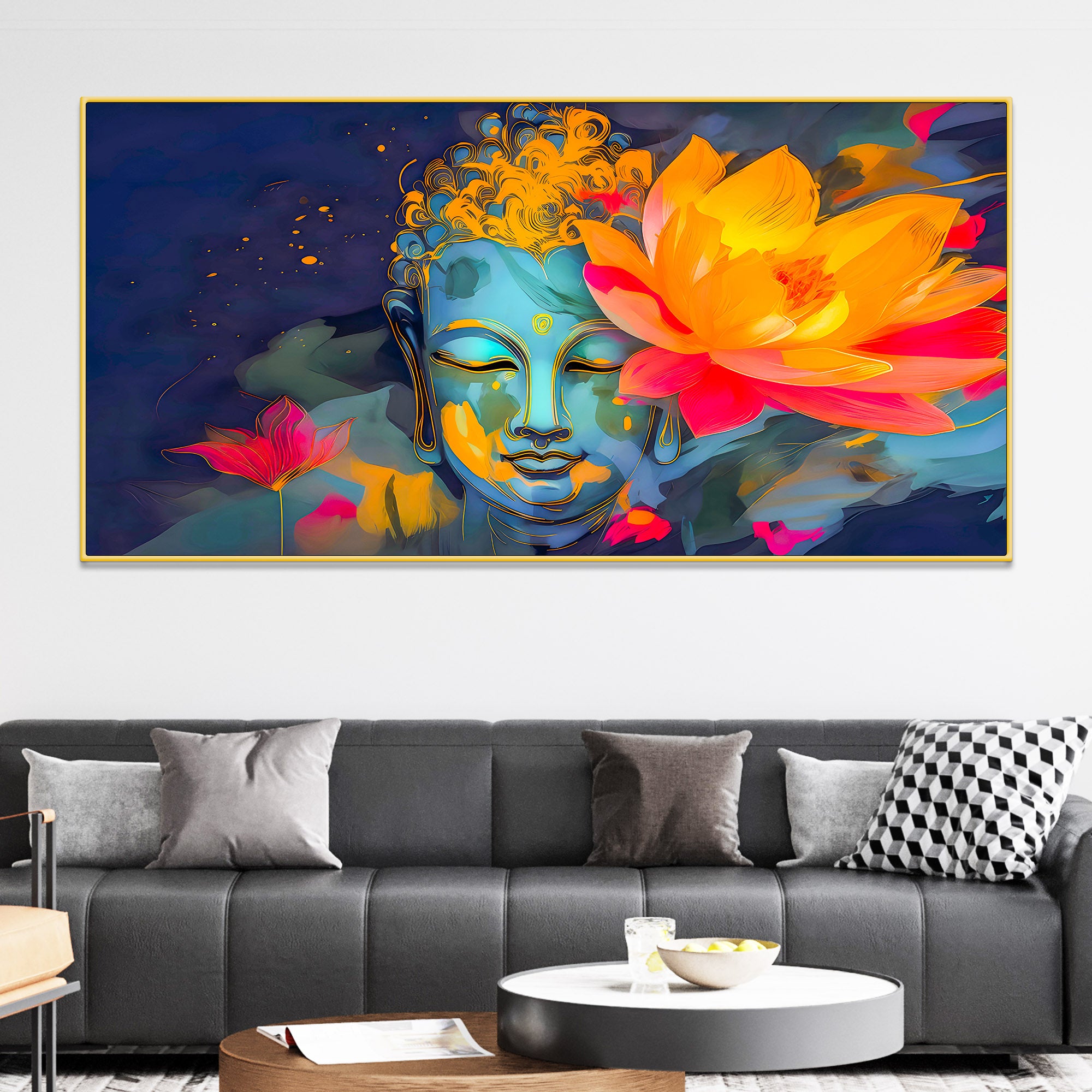 Modern Decorative Gautam Buddha Painting for Elegant Home