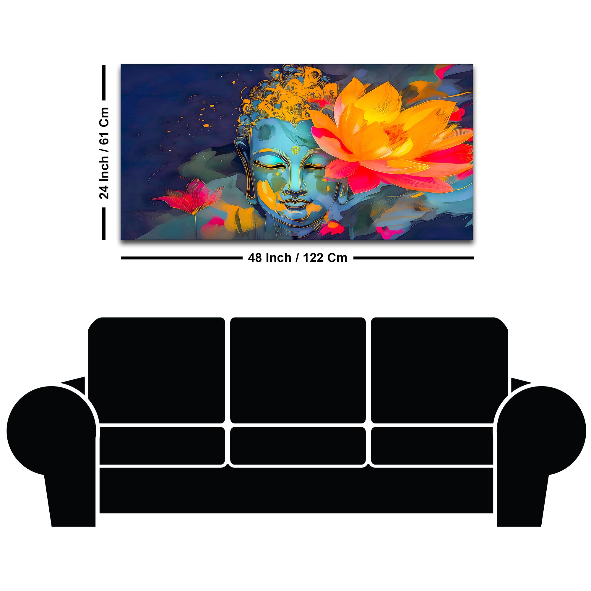 Modern Decorative Gautam Buddha Painting for Elegant Home