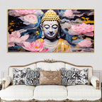 Modern Decorative Lord Buddha Wall Painting for Home & Office