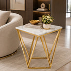 Modern Decorative Table with Stylish Marble Texture Top