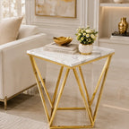 Modern Decorative Table with Stylish Marble Texture Top