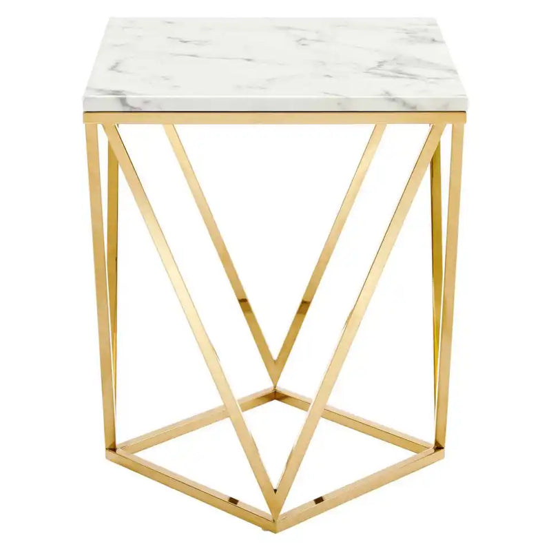 Modern Decorative Table with Stylish Marble Texture Top
