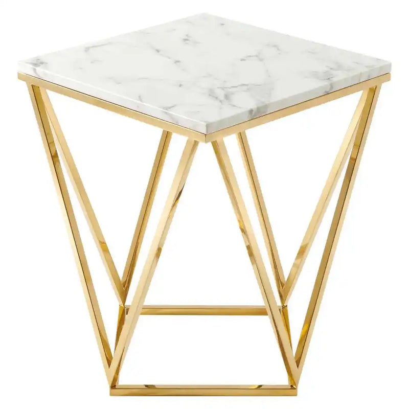 Modern Decorative Table with Stylish Marble Texture Top