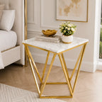 Modern Decorative Table with Stylish Marble Texture Top