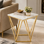 Modern Decorative Table with Stylish Marble Texture Top