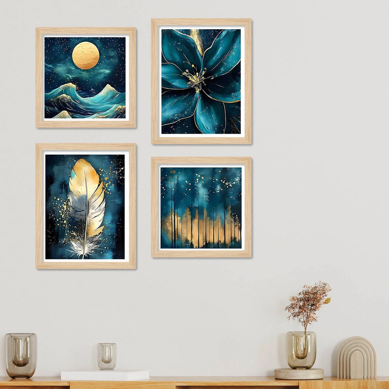 Modern Decorative Wall Art Frame Set of 4