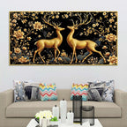 Modern Deer Pair Canvas Wall Painting for Stylish Interiors
