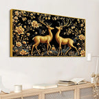 Modern Deer Pair Canvas Wall Painting for Stylish Interiors