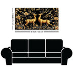 Modern Deer Pair Canvas Wall Painting for Stylish Interiors