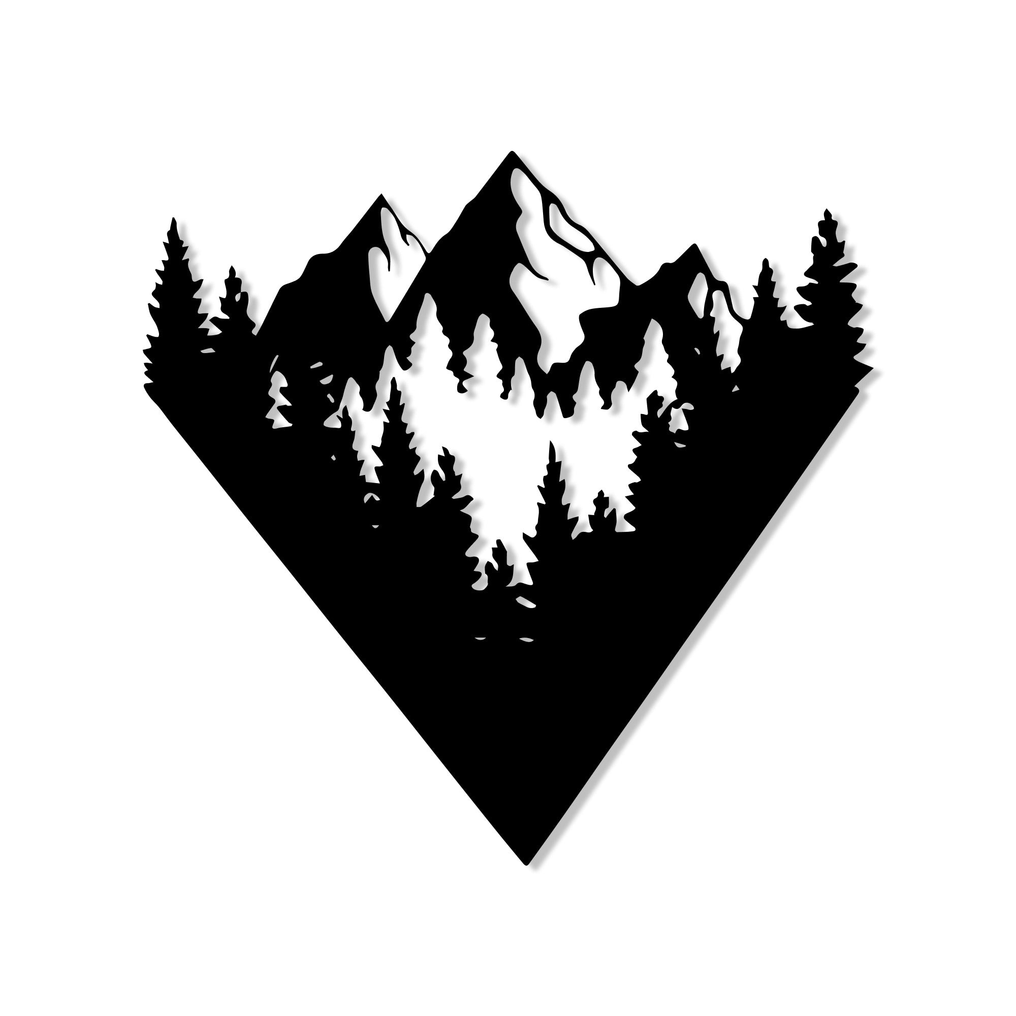 Modern Design Mountain View Metal Art Wall Decor