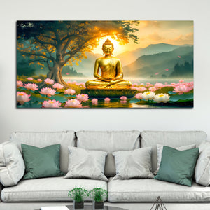 Modern Divine Gautam Buddha Painting for Wall Decoration