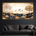 Modern Elegant Deer Crystal Glass Painting for Decoration