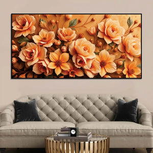 Modern Elegant Floral Canvas Painting