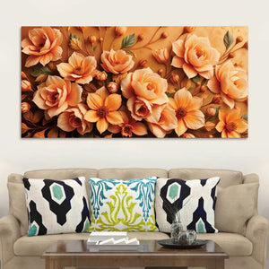 Modern Elegant Floral Canvas Painting