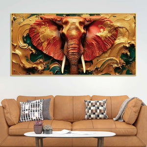 Modern Elephant Canvas Wall Artwork Painting for Luxury Interiors