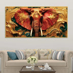 Modern Elephant Canvas Wall Artwork Painting for Luxury Interiors