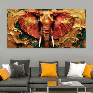 Modern Elephant Canvas Wall Artwork Painting for Luxury Interiors