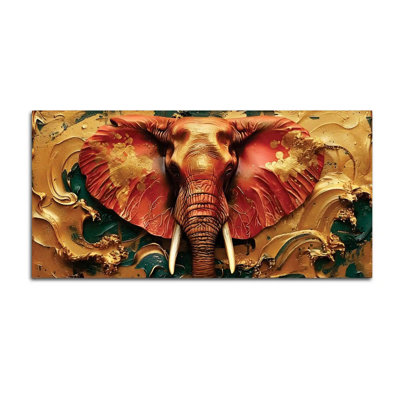 Modern Elephant Canvas Wall Artwork Painting for Luxury Interiors