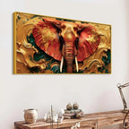 Modern Elephant Canvas Wall Artwork Painting for Luxury Interiors