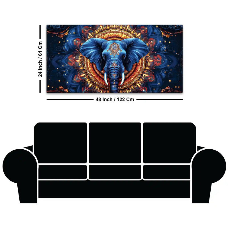 Modern Elephant Canvas Wall Painting for Home Décor