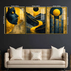 Modern Floating Acrylic Wall Painting Set of 3