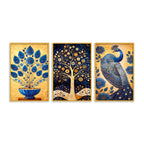 Modern Floral Canvas Wall Art Painting Set of Three