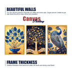 Modern Floral Canvas Wall Art Painting Set of Three
