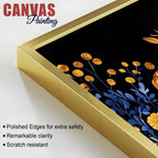 Modern Floral Deer Canvas Wall Abstract Luxury Painting for Home Interiors