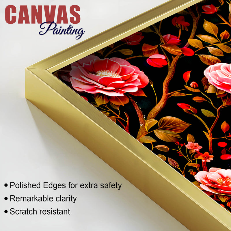 Modern Floral Elephant Wall Décor Painting | Luxury Canvas Home Décor