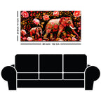 Modern Floral Elephant Wall Décor Painting | Luxury Canvas Home Décor