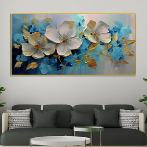 Modern Flower Abstract Canvas Wall Decor Painting for Office