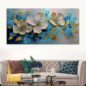 Modern Flower Abstract Canvas Wall Decor Painting for Office