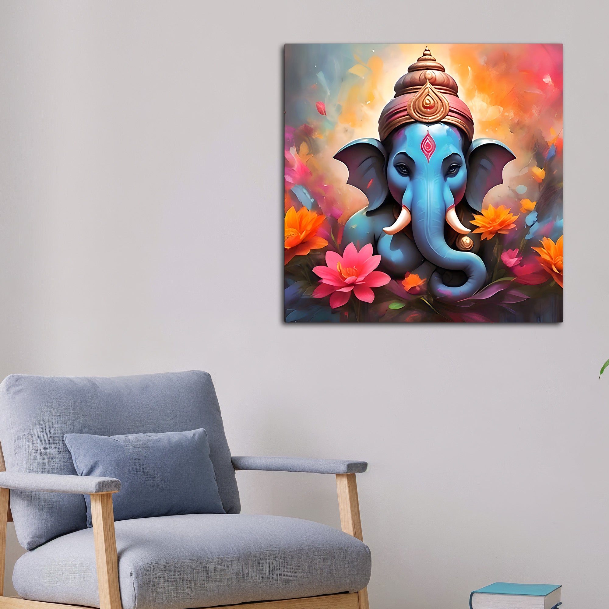 Modern Ganesh Ji Wall Painting