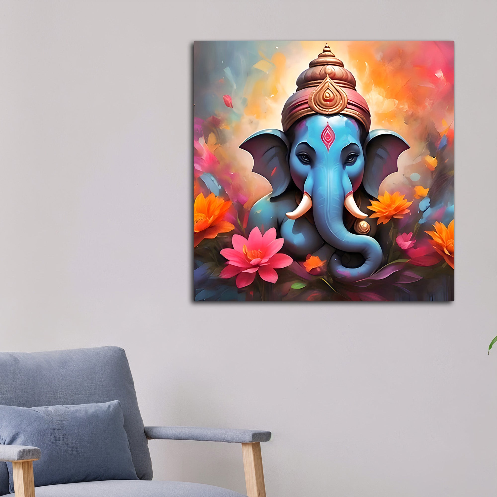 Modern Ganesh Ji Wall Painting
