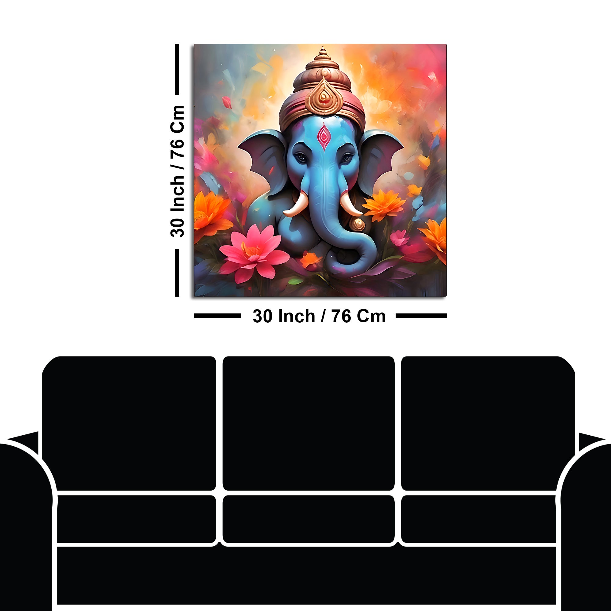 Modern Ganesh Ji Wall Painting