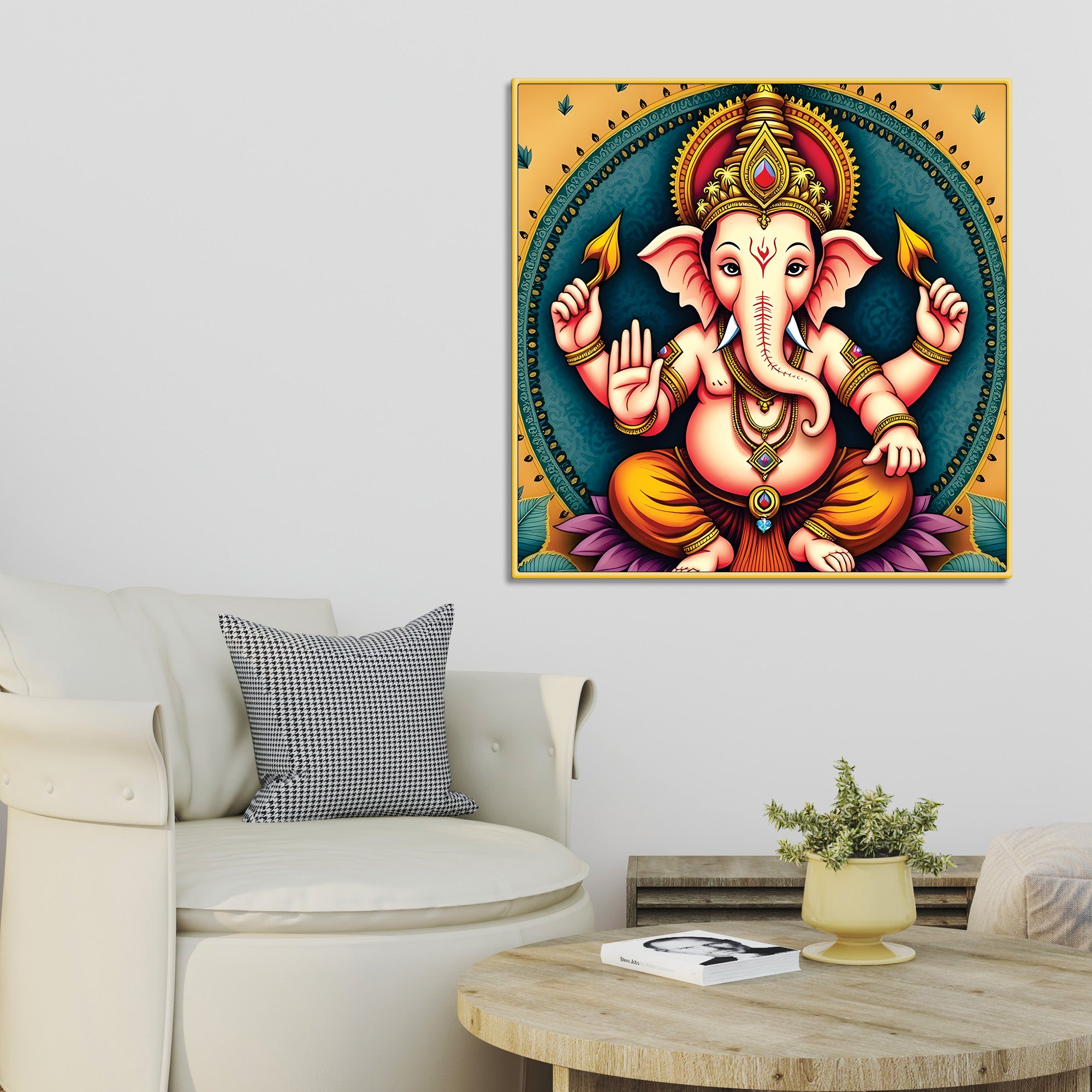 Modern Ganesha Canvas Painting