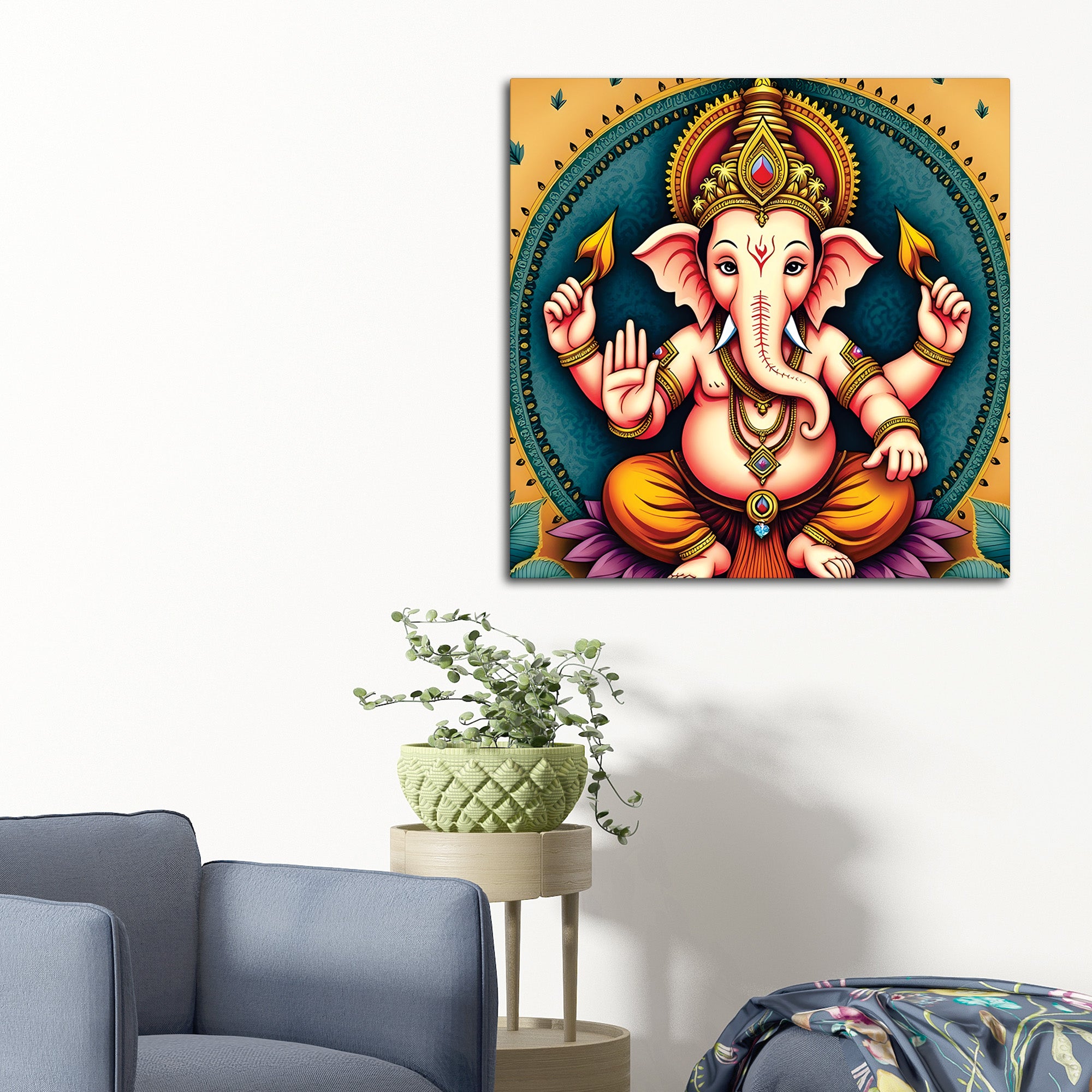 Modern Ganesha Canvas Painting