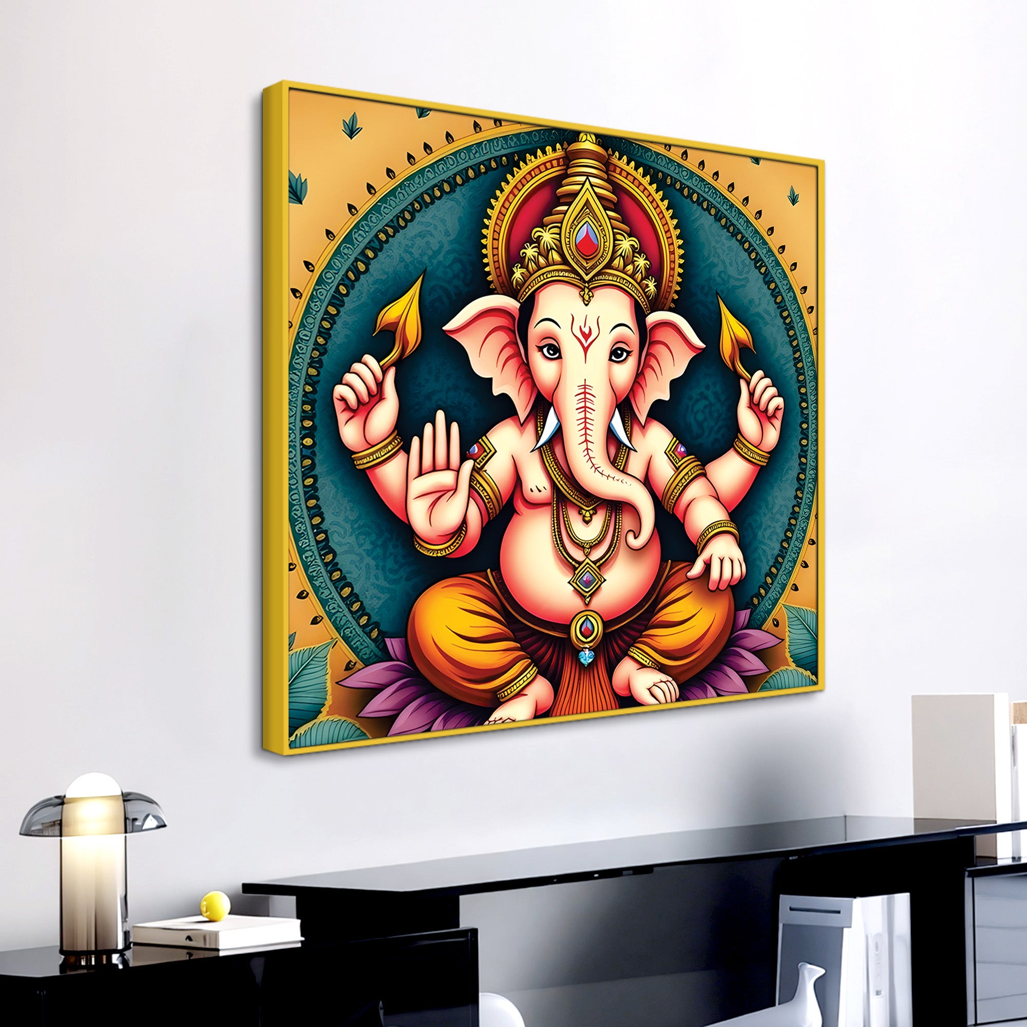 Modern Ganesha Canvas Painting