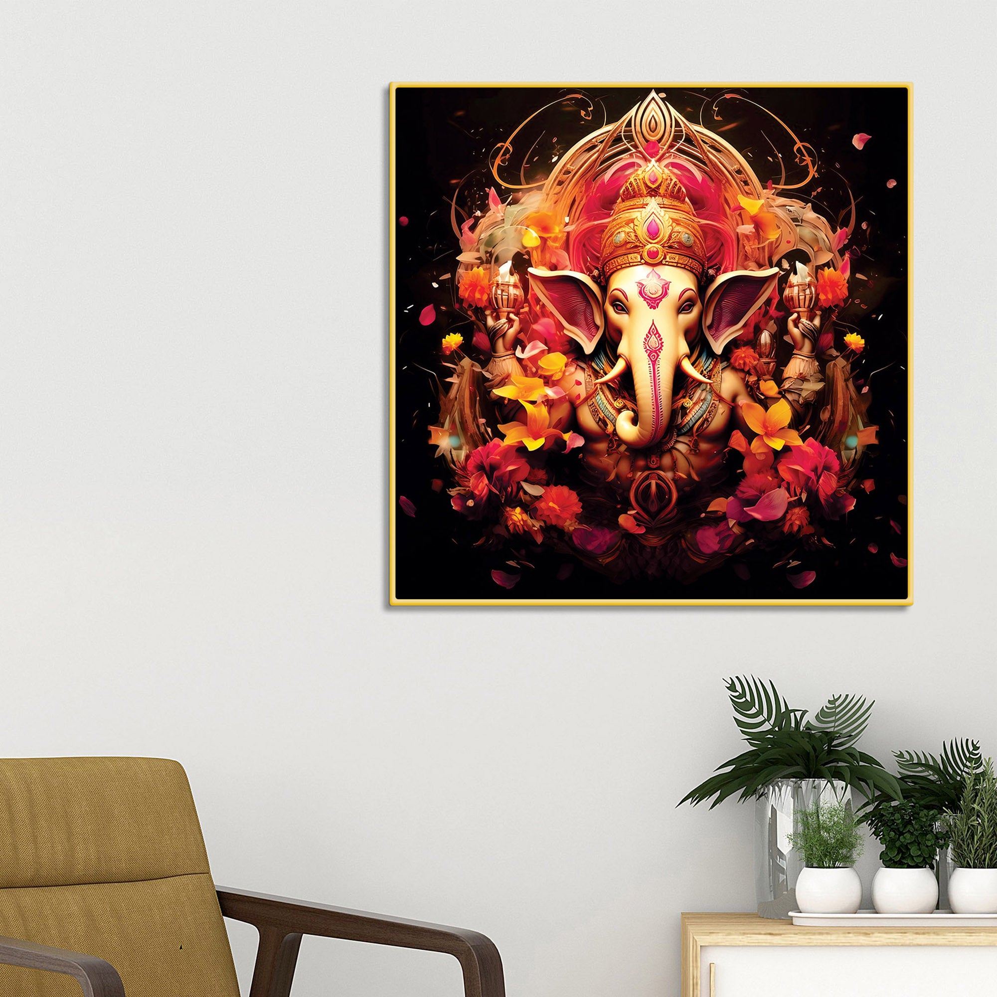 Modern Ganpati Bappa Wall Decor Painting