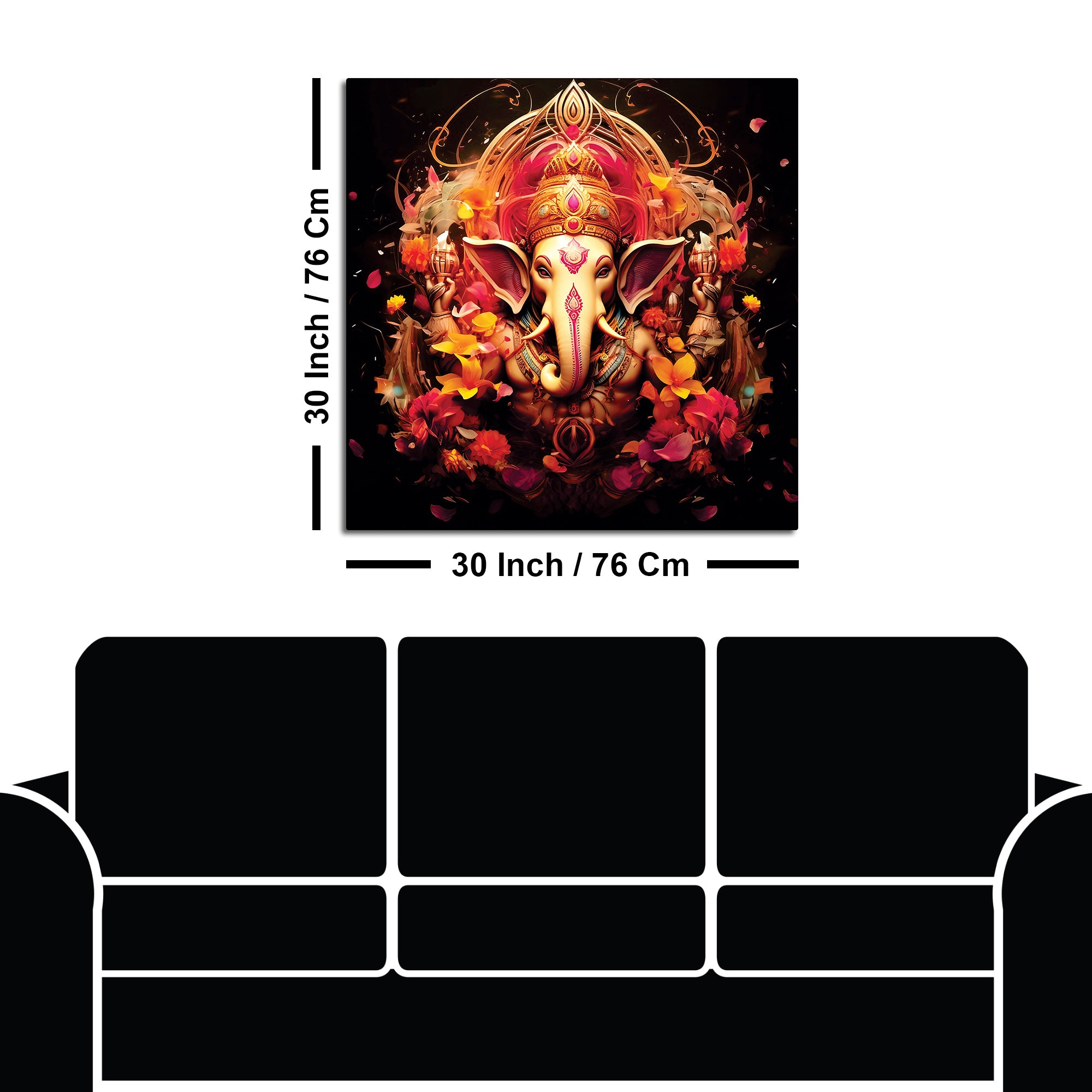 Modern Ganpati Bappa Wall Decor Painting