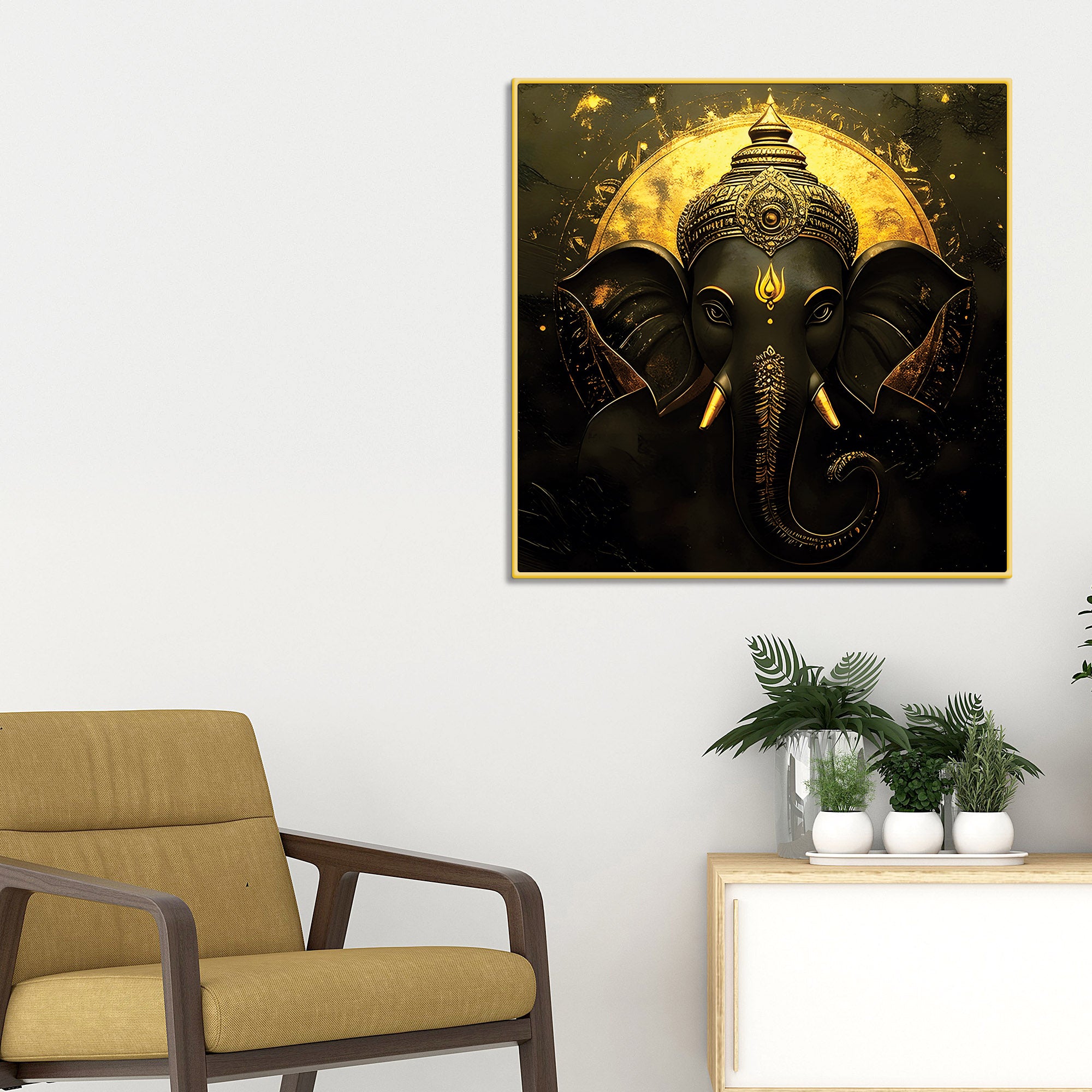 Modern Ganpati Ji Wall Painting