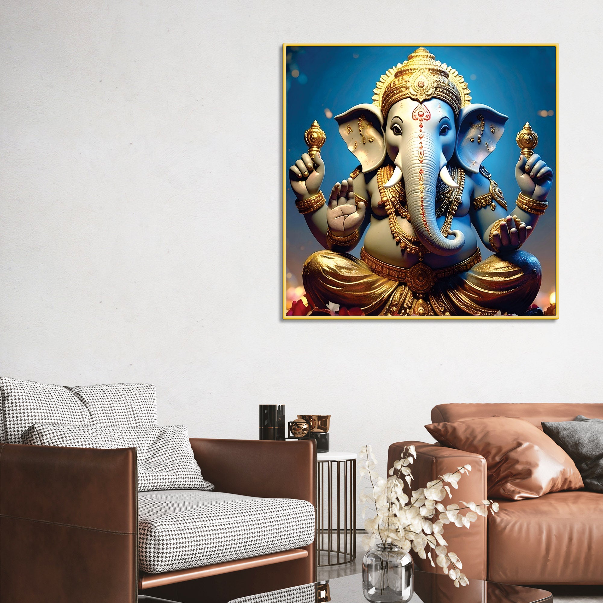 Modern Ganpati Painting for Living Room Décor