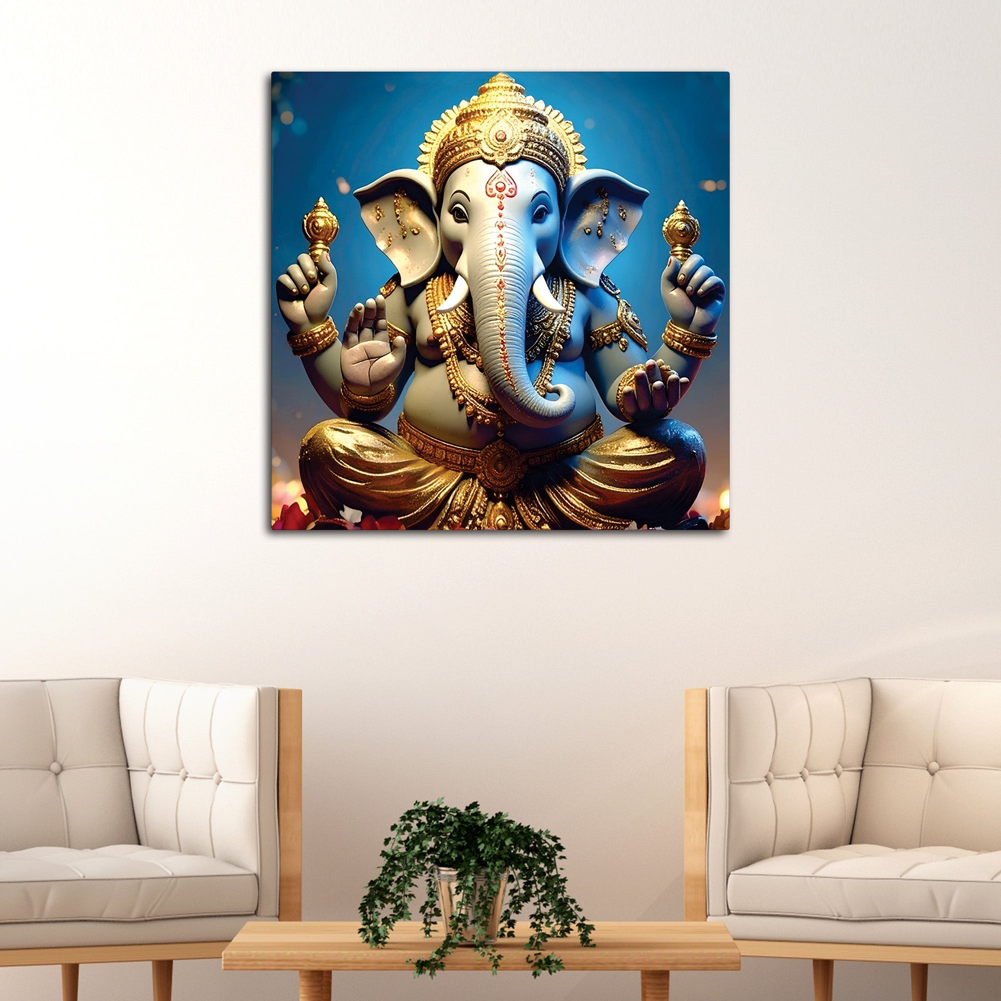 Modern Ganpati Painting for Living Room Décor