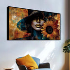 Modern Glam Woman Canvas Painting for Luxury Interiors