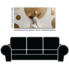 Modern Glamorous Woman with Elegant Golden Hat 3D Canvas Wall Painting