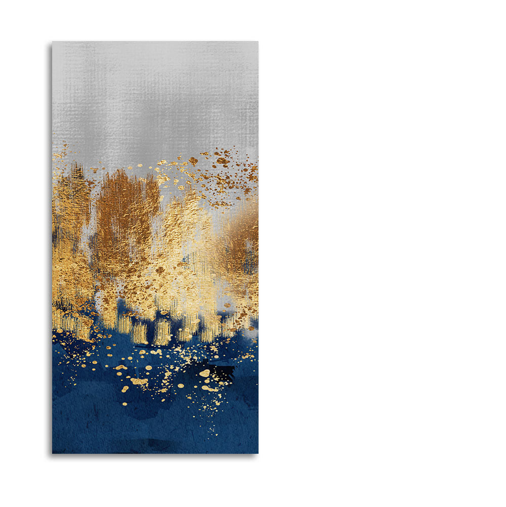 Modern Golden Art Textured Design Canvas Wall Painting