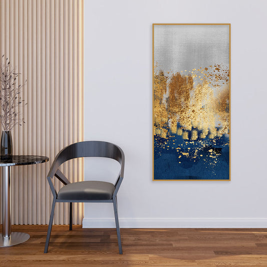 Modern Golden Art Textured Design Canvas Wall Painting