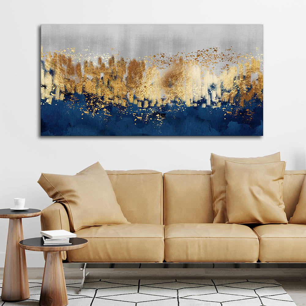 Premium Golden Art Wall Painting