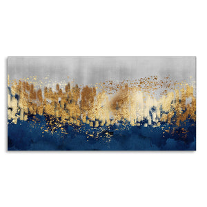 Modern Golden Art Textured Design Premium Canvas Wall Painting