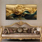 gold floral wall art